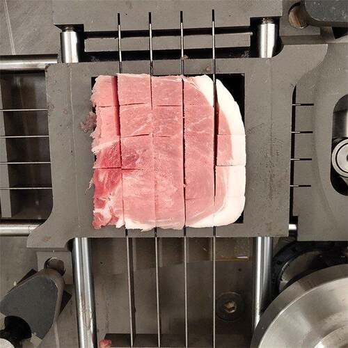 东北鲜肉一体化微冻肉切丁机350型五花肥肉切块机牛肉粒切丁机