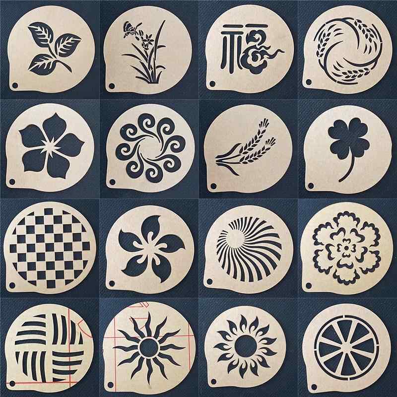 包邮4寸软欧包面包撒粉模具 图案喷花模糖粉筛镂空印花模造型装饰