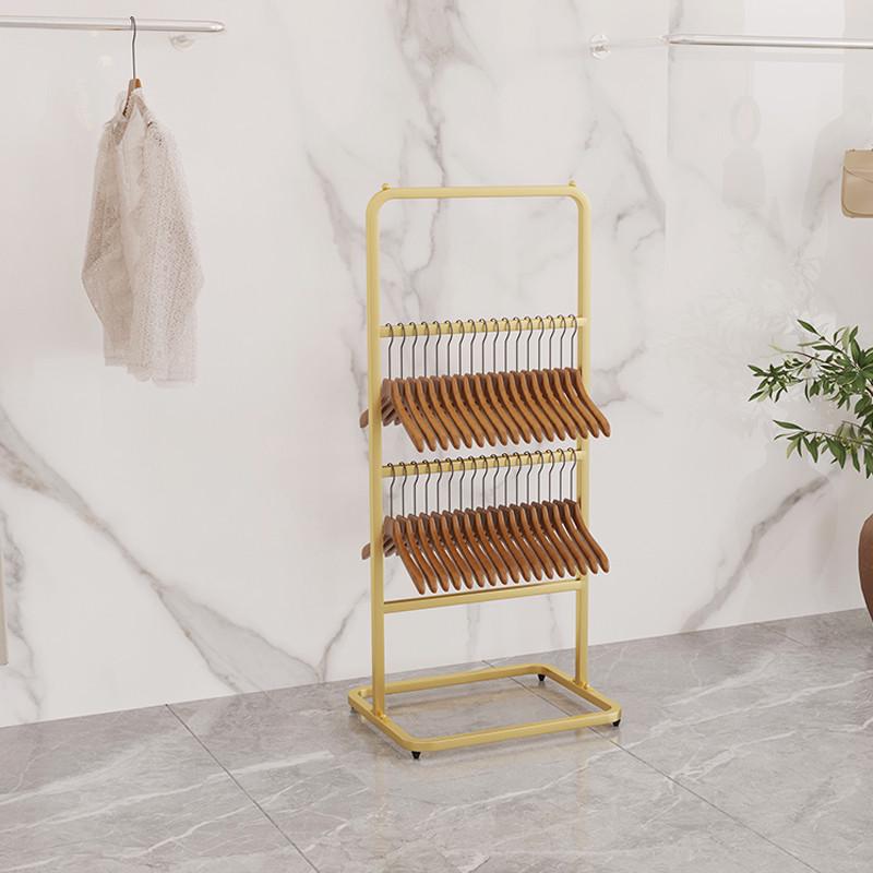 服装店放衣架收纳架落地可移动收纳衣架子多层省空间裤夹收纳