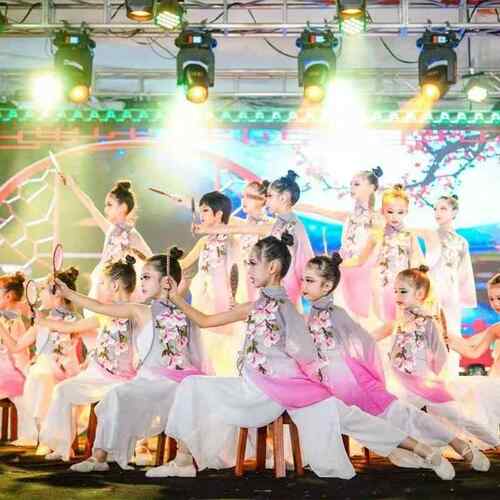 正品儿童古典舞左手女指月舞蹈学演出服飘逸扇子伞舞生民古风练族
