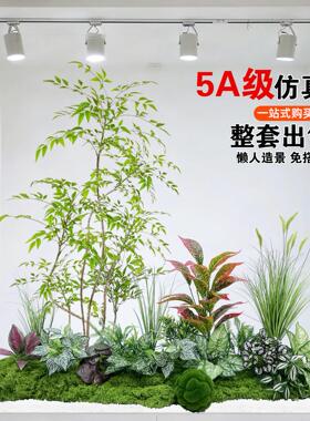仿真植物造景组合橱窗装饰假绿植景观造景庭院布置玄关室内氛围树
