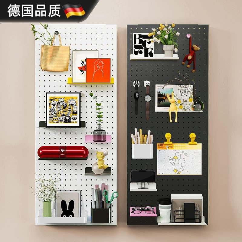 书桌收纳架子金属客厅玄关墙壁展示架子置物架洞洞板配件