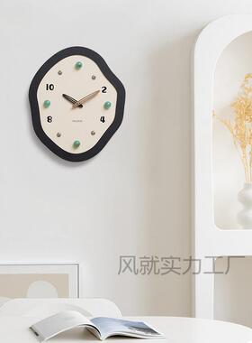 【店4铺热销】风就pdd#WOZ现OOM屋端准免打孔202新款代挂钟客厅家