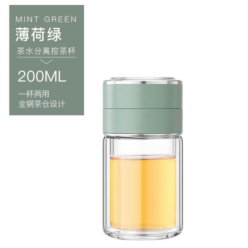 红茶分离水杯高颜携带隔热玻璃杯
