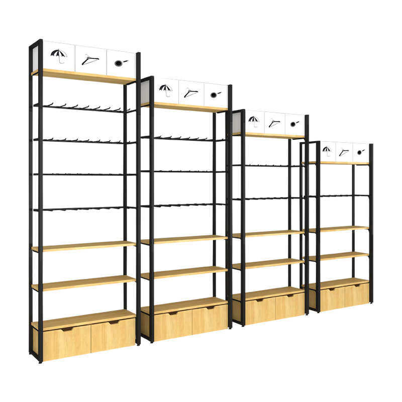哇噢名创商品货架展示柜木板结合产品置物架多层大容量收纳架,商业/办公家具,鞋货架,淘宝优惠券,粉丝福利购,淘宝优惠卷