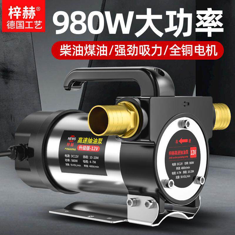 【48小时发货】电动抽油泵正反转抽油器12V24V220V伏自吸泵直流柴