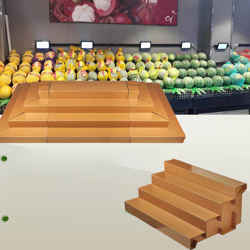 水果阶梯货架展示架水果店展示柜货架展示岛桌超市便利店