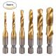 热销多功能复合丝锥电钻打孔攻丝工具六角柄钻头套装 机用螺旋丝锥