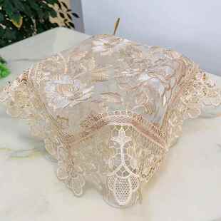 茶具盖布防尘布茶盘茶杯水杯防灰盖巾圆形长方形蕾丝茶道家用遮布