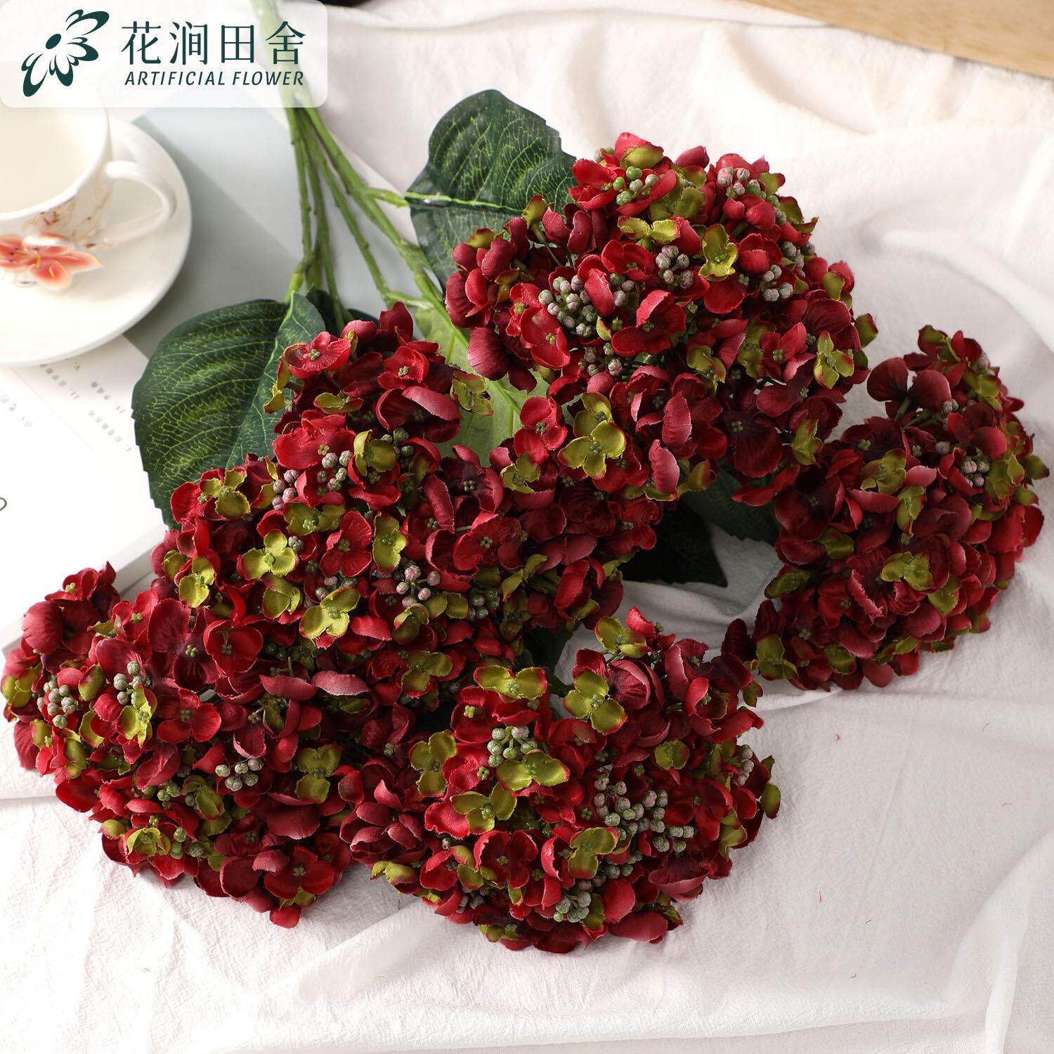 仿真豆豆绣球花 家居装饰婚庆花艺仿真植物欧式把束绣球人造假花