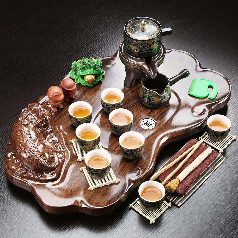 茶具套组家用自动简约现代客厅中式功夫实木茶盘紫砂茶杯茶道茶台