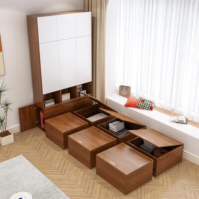 户型榻小榻米衣床ali-7798柜箱储组合物床多功能儿童床1.2m单人床