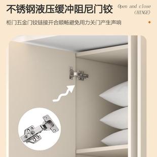 柜Yl欧松板推拉门大衣家用油656卧室奶风移门现代简约趟a门