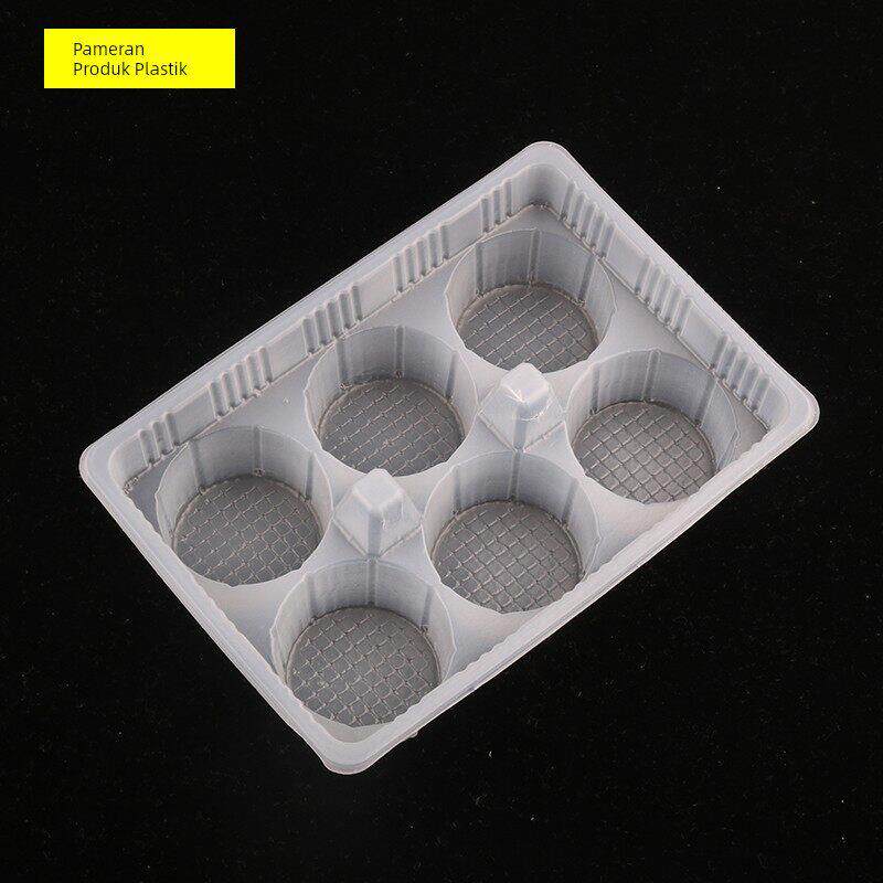 6格汤包打包盒吸塑内托圆形一次性烧卖小笼包盒托盘点心青团包装