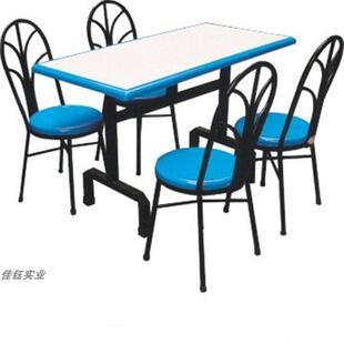 成都四人分体学生员工玻钢餐桌椅不锈钢学校教职工食堂连体方桌凳