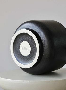 JIMU黑色发泡釉蝴蝶兰花盆专用盆多肉高脚批发高级感花盆陶盆批發