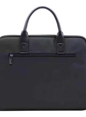 82文件尼袋手YAC提6公文包龙布多层拉链商务办公会议袋可lo印go