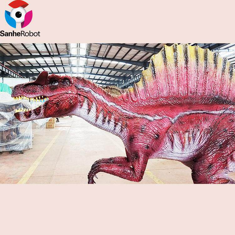 厂家直销仿真机械恐龙模型 会动会叫的电动棘龙 景区商场装饰摆件
