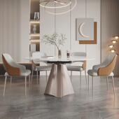 轻奢餐椅不锈钢现代简约设计师家用餐厅意式 极简靠背餐椅餐桌椅子