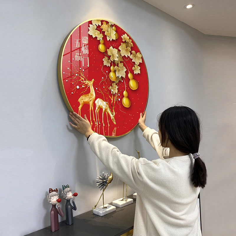 2024新款钻石画五福临门客厅5d满钻葫芦点贴钻砖石贴画十字绣2025