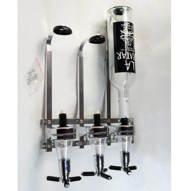 厨房铝合金三头壁挂式定量压取器机械臂调酒配套产品跨境电商热卖