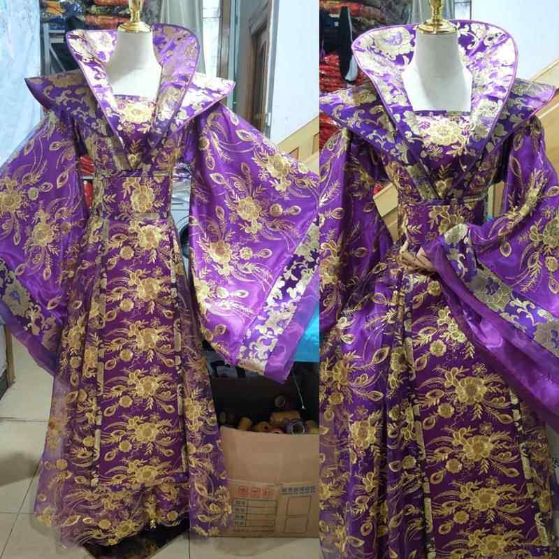 新款唐朝公主古装汉服女红色帔宫廷代嫁凤古冠霞戏服皇衣后服装杨