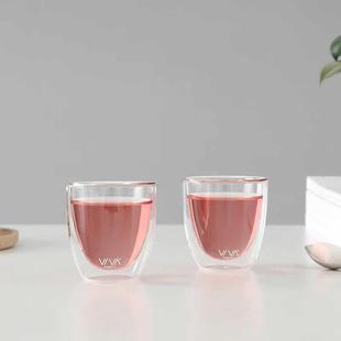 丹麦 VIA劳伦高系列耐温双层玻璃杯耐热玻璃茶杯V泡茶V840杯两件