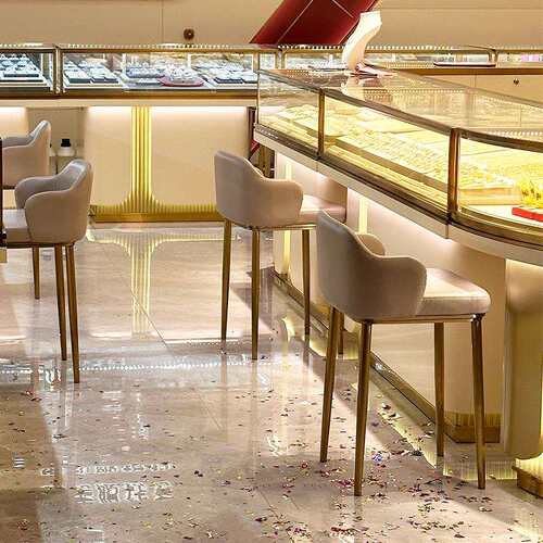 珠宝店眼镜店专用柜台椅子不锈钢前台吧椅手机店金银首饰店金店凳