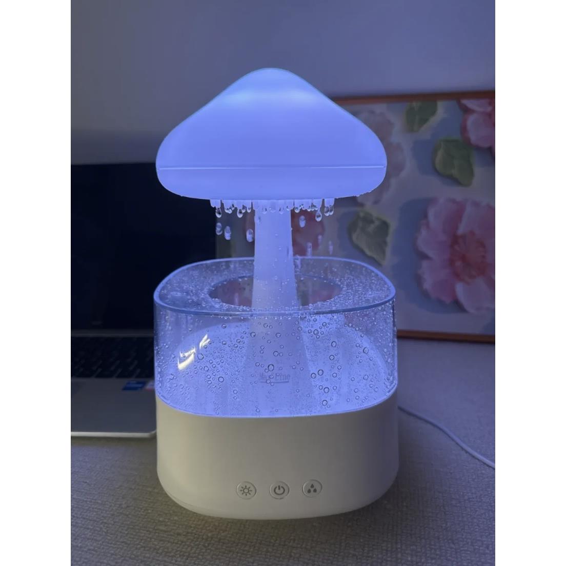 云朵下雨无雾加湿器办公室桌面学生宿舍雨滴家用夜灯静音加湿器