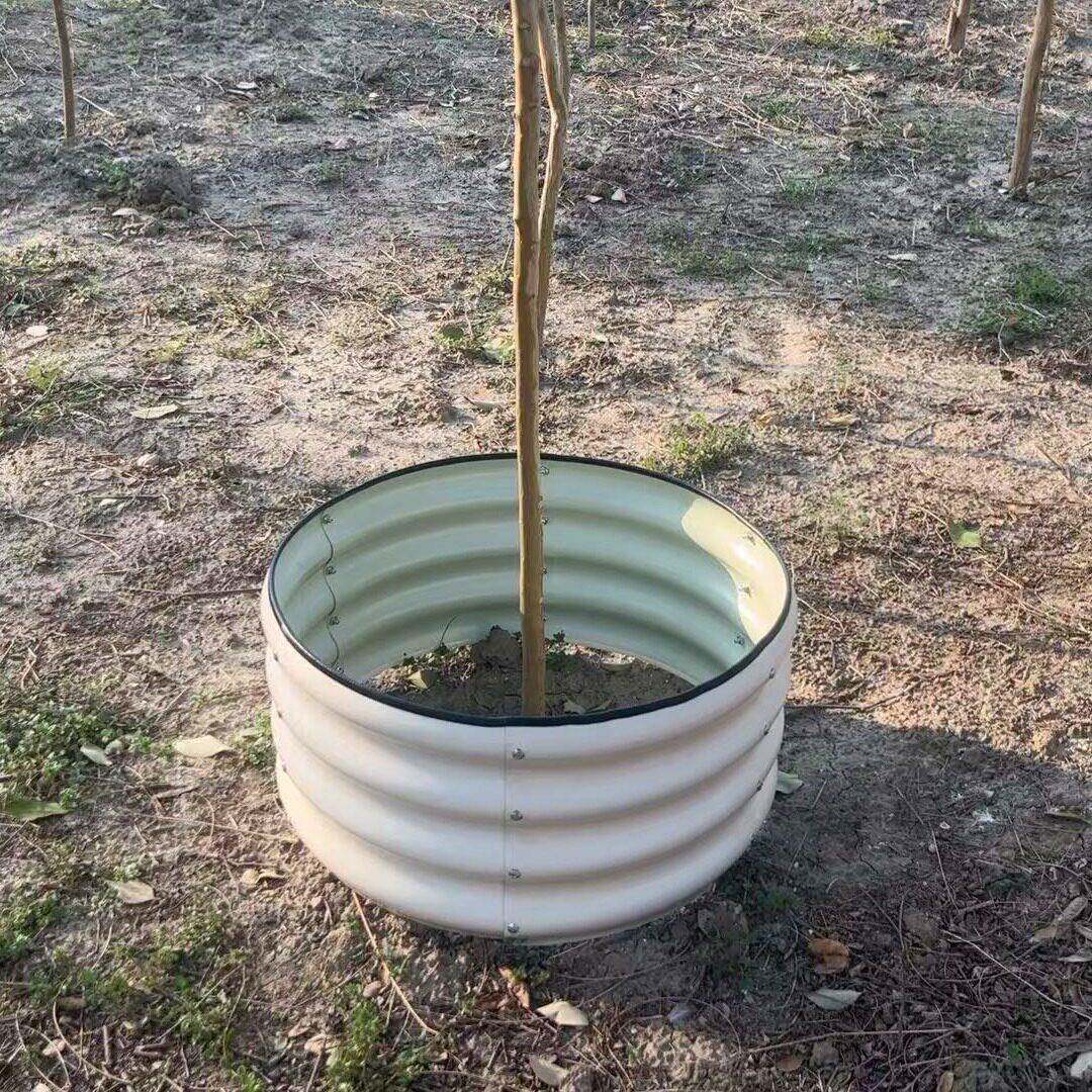 户外学校庭院无底金属种植箱果园护树花园种花菜园子种菜育苗箱