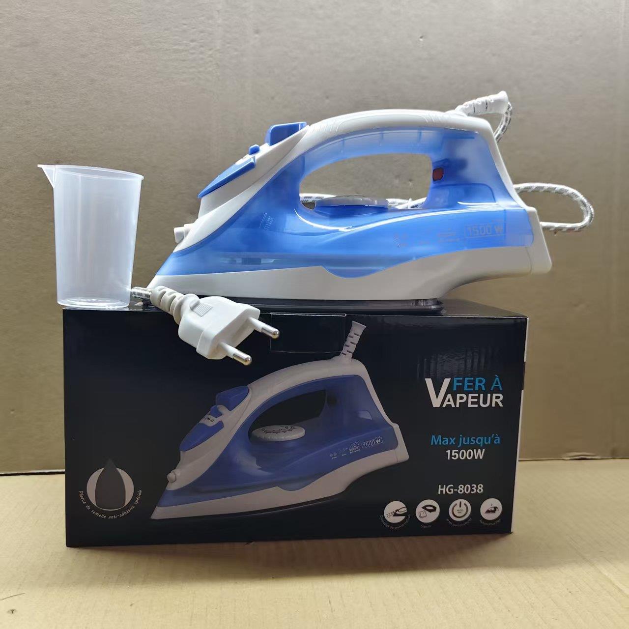 跨境欧规蒸汽电熨斗挂烫机烫斗家用小型过热保护熨烫机五档温度