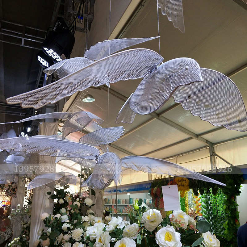 铁带舞台现场吊顶婚庆婚礼 飞鸟翅膀动物道具装饰挂件艺新款飞鸟