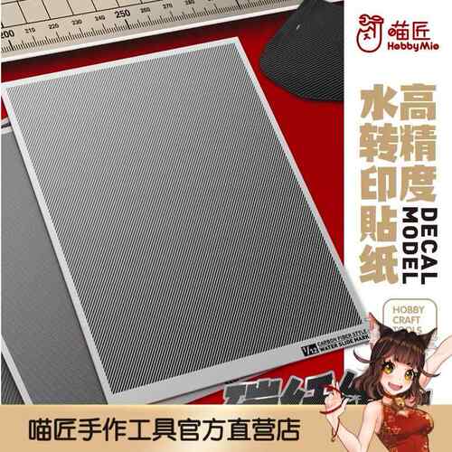 喵匠碳纤维水贴纸 1/12 1/24 1/32模型民用高精度碳纤斜纹CB01-12