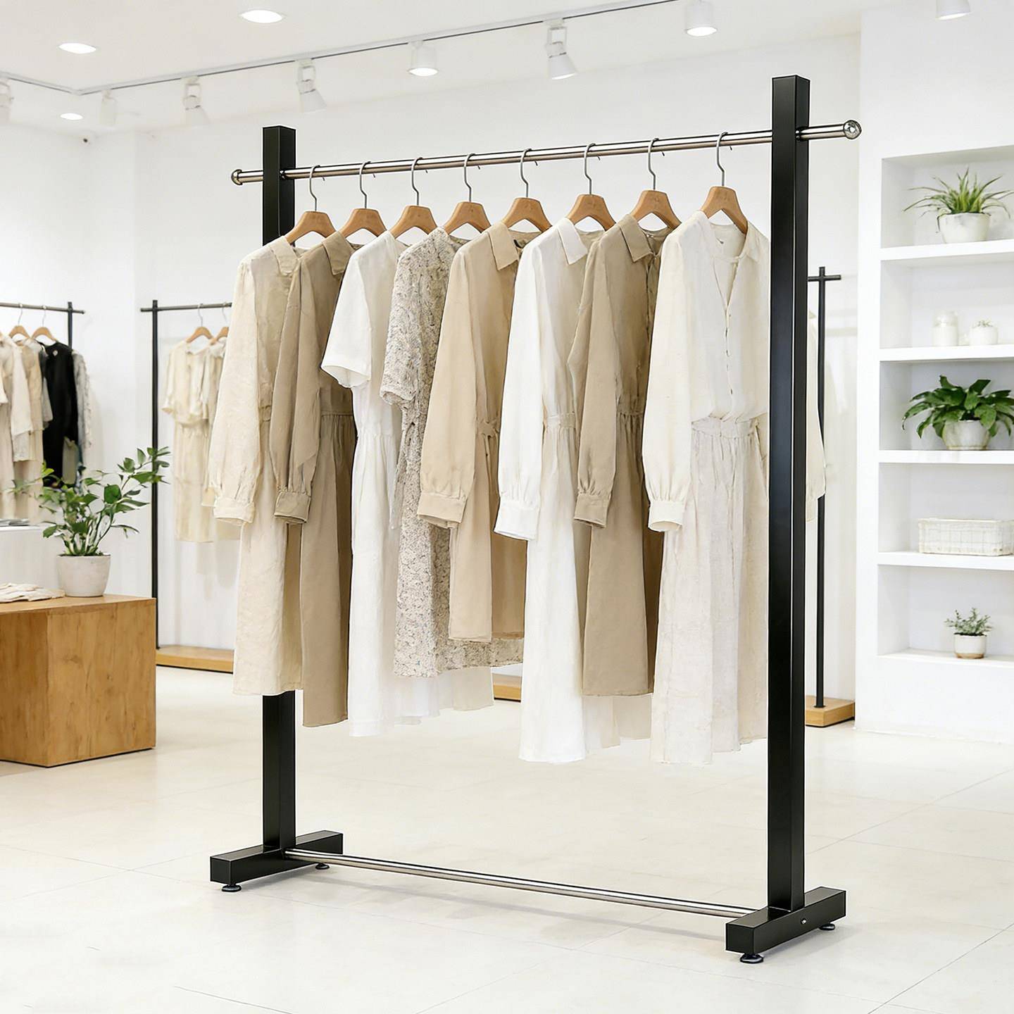 服装展示架女装专卖店陈列架简约服饰挂衣架商场男装中岛加粗货架