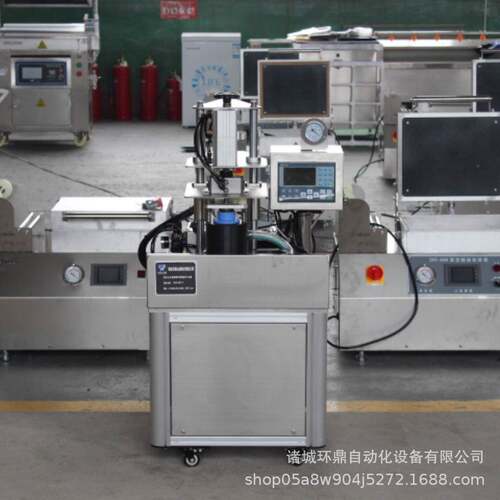 台式双工位玻璃瓶拧盖机抽真空果酱旋盖机圆形棱形瓶封口机可加底