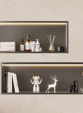 不锈钢卫属生QBC间壁龛嵌式入横版隔板浴室金长方形成品钉物制置