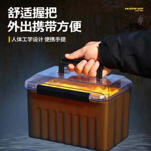 威和现货XD PP材质耐磨厂家批发 71A手提木虾盒鱿鱼饵盒ABS