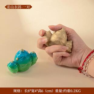 正品江山固全铜摆手玩具件创意件茶室桌面书装房永修办公室小陈设