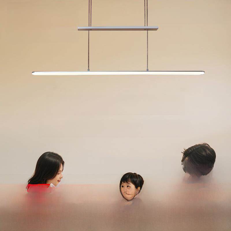德国柏曼长条护眼餐厅吊灯 岛台一字餐吊灯现代极简约餐桌led灯具