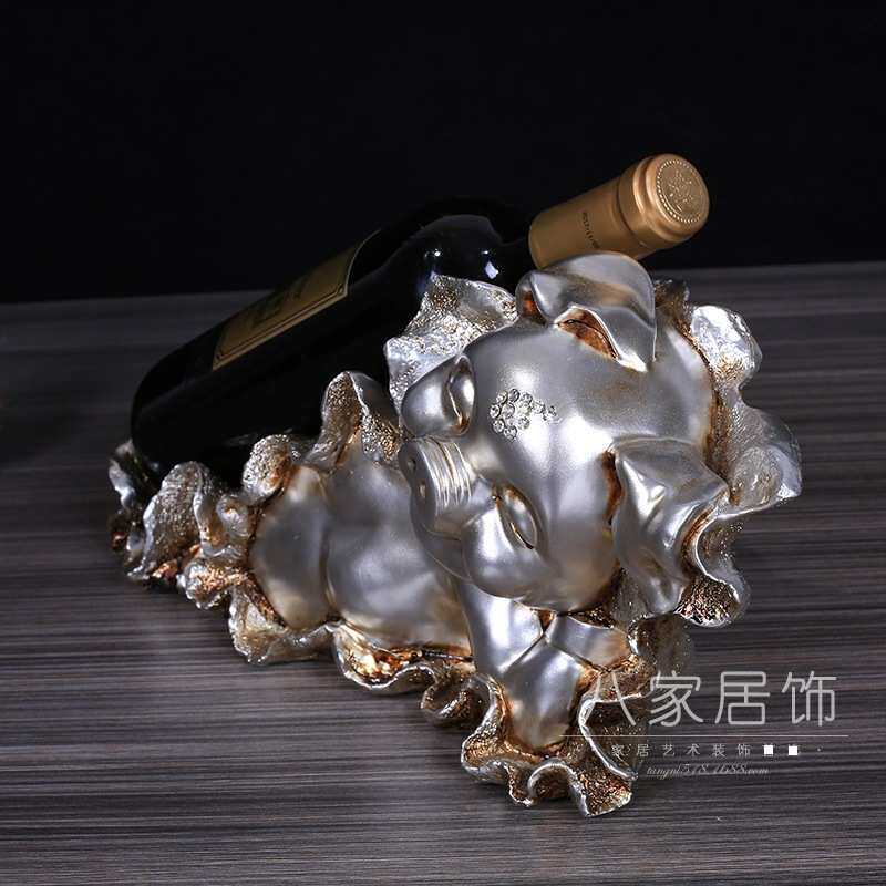 复古猪十二生肖 桌面银红摆件架欧式树脂热卖酒 装饰品工艺品