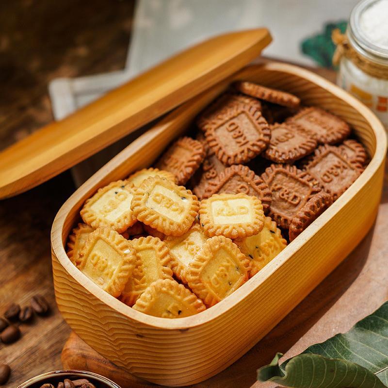 速发现货一方云拾生椰拿铁小方饼海盐芝士一口酥脆迷你饼干解馋旗
