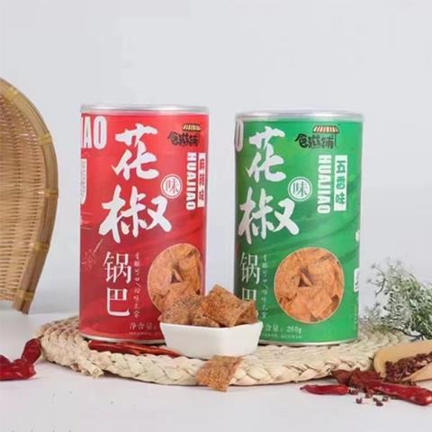 食滋铺花椒锅巴爆款 五香 麻辣手工休闲宿舍襄阳追剧解馋零食桶装