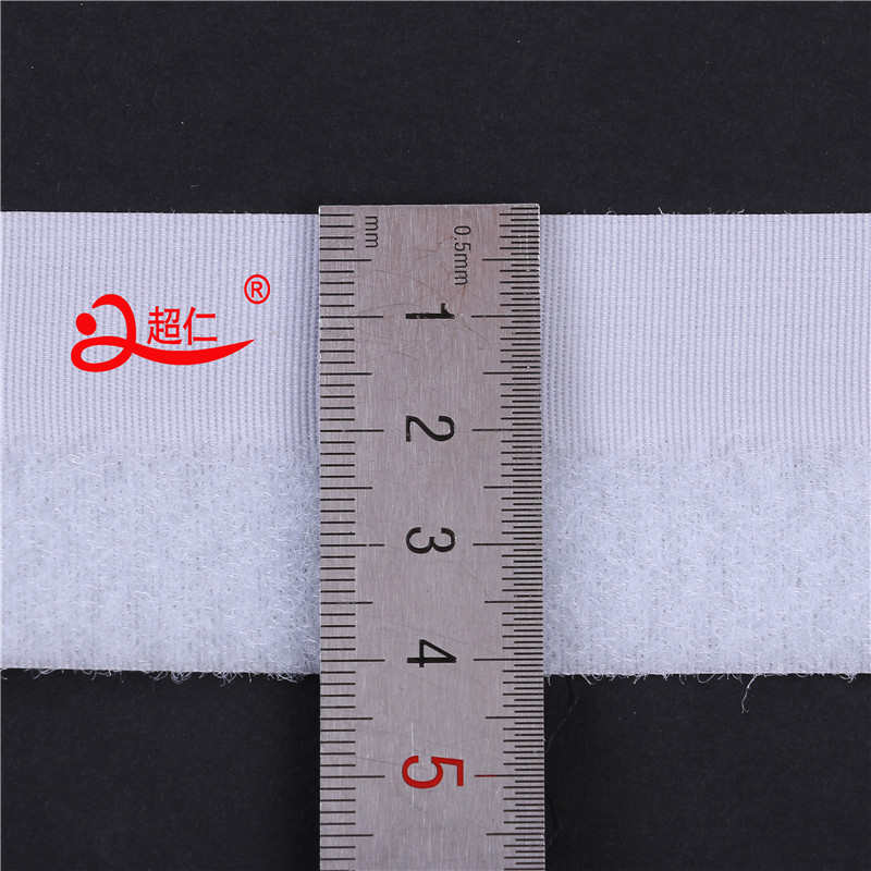 4cm尼龙半毛半布魔术贴黑白色现货纱窗窗帘包边布厂家热销