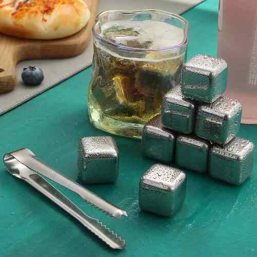 304不锈钢冰块速冻冰粒金属冰粒咖啡饮料威士忌酒吧酒具创意用品
