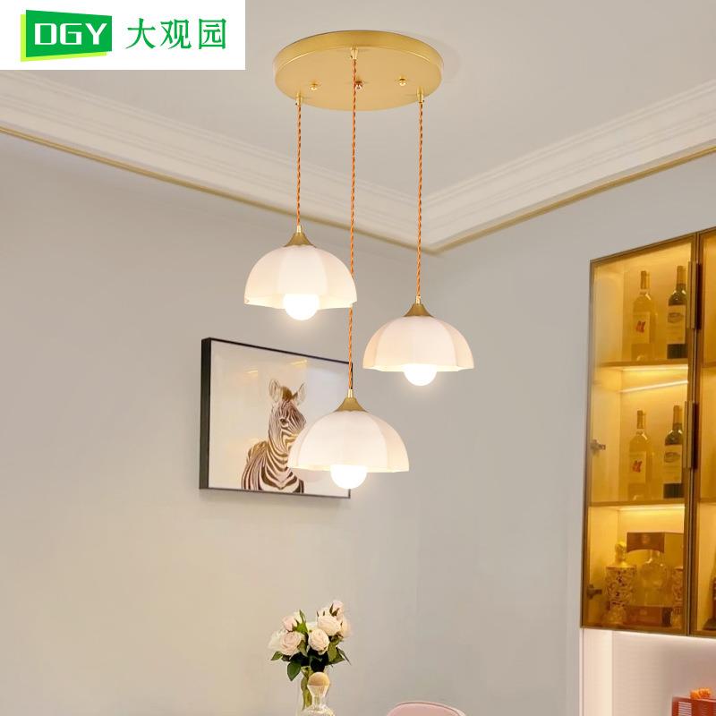 餐灯现代简厅约意三头餐桌具饭厅吧台吊灯灯具中创山灯662L271