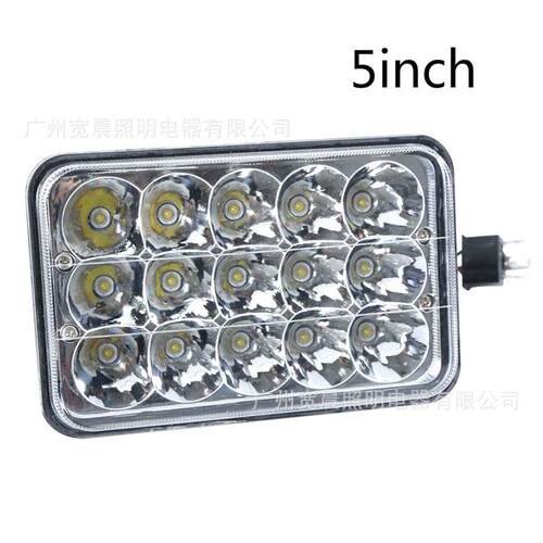 45W LED工作灯越野灯 卡车雾灯6×4越野前照灯 5寸方形LED驾驶灯
