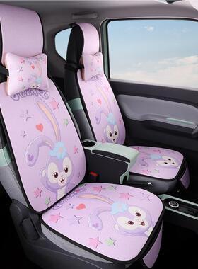 菱宏光迷你马卡用龙电动汽车五坐垫宏光MINI专MINIV四季车垫女E神