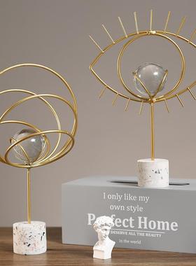 金属个性抽象工艺摆件 时尚轻奢简单优雅办公室桌面样板房装饰品