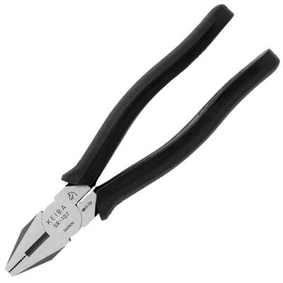 马牌SR-107钢丝钳电工钳老虎钳电工平咀钳合金轴环省力175mm