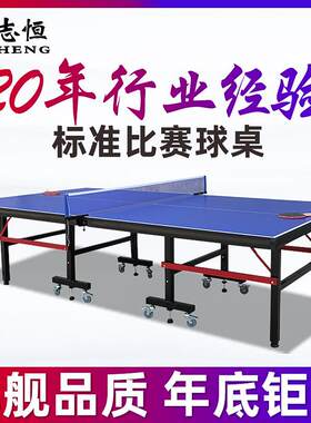 【冲量促销】志恒室内可折叠乒乓球桌案子标准比赛家庭乒乓球台